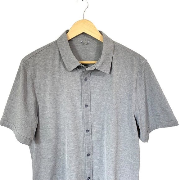 Kit And Ace City Tech Performance Button Down Shirt Light Gray Men’s Large L - Picture 2 of 8
